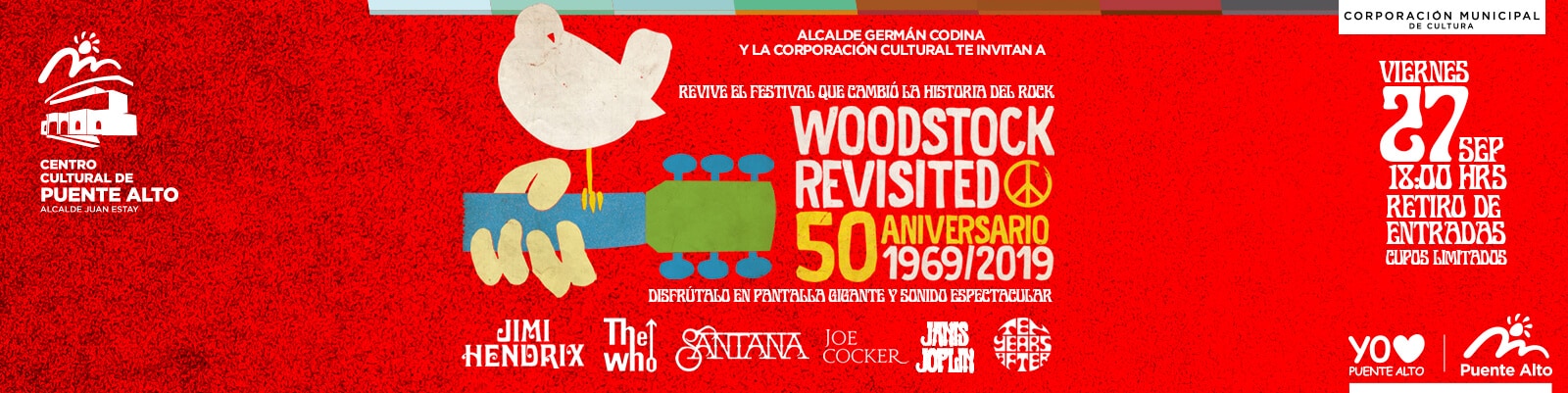Celebra los 50 años del Festival de Woodstock Revisited. 